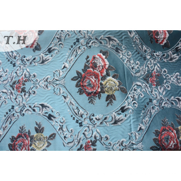 Tissu jacquard floral de tapisserie d&#39;ameublement sans chenille
